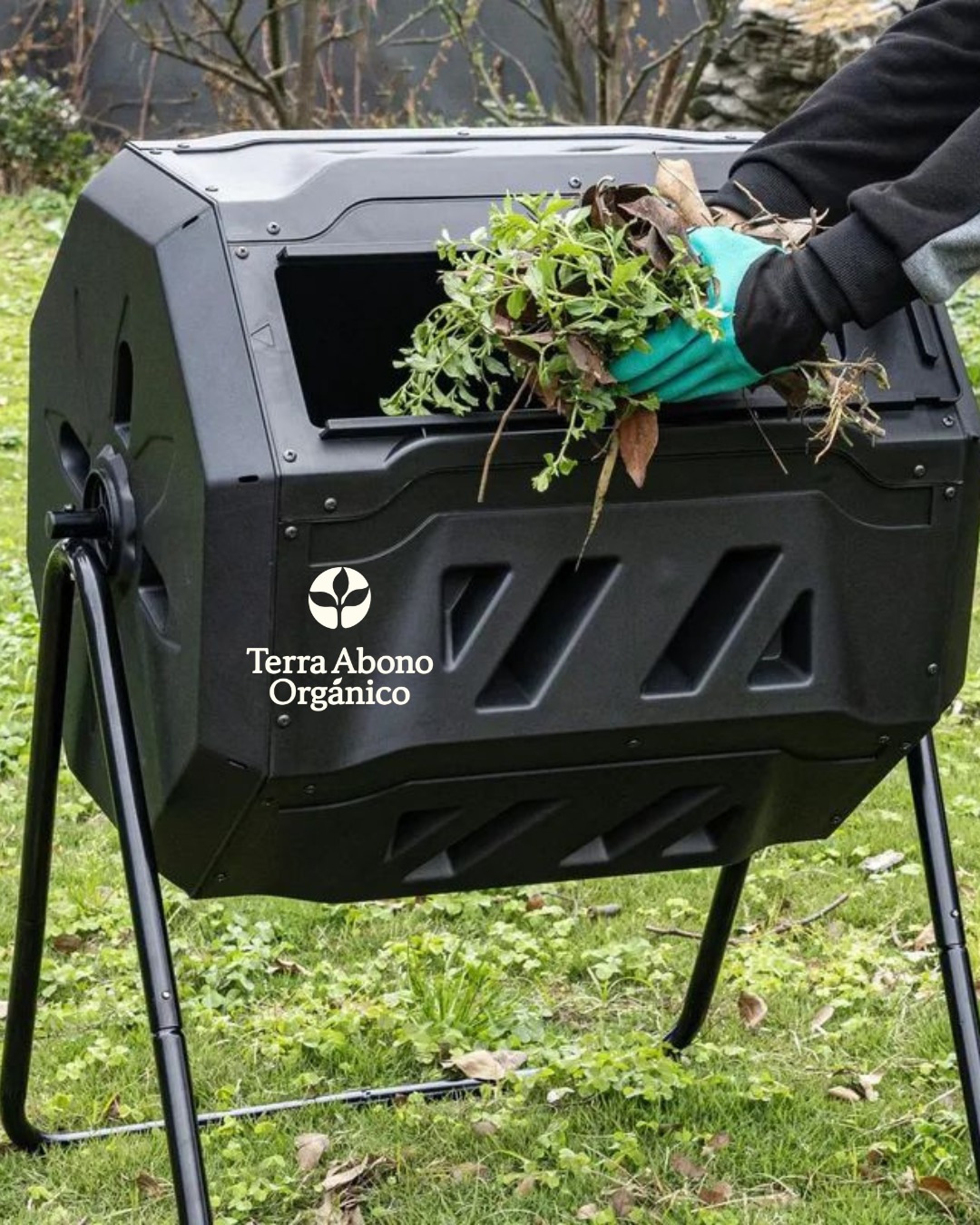 Compostera giratoria de plástico reciclado modelo KS-100