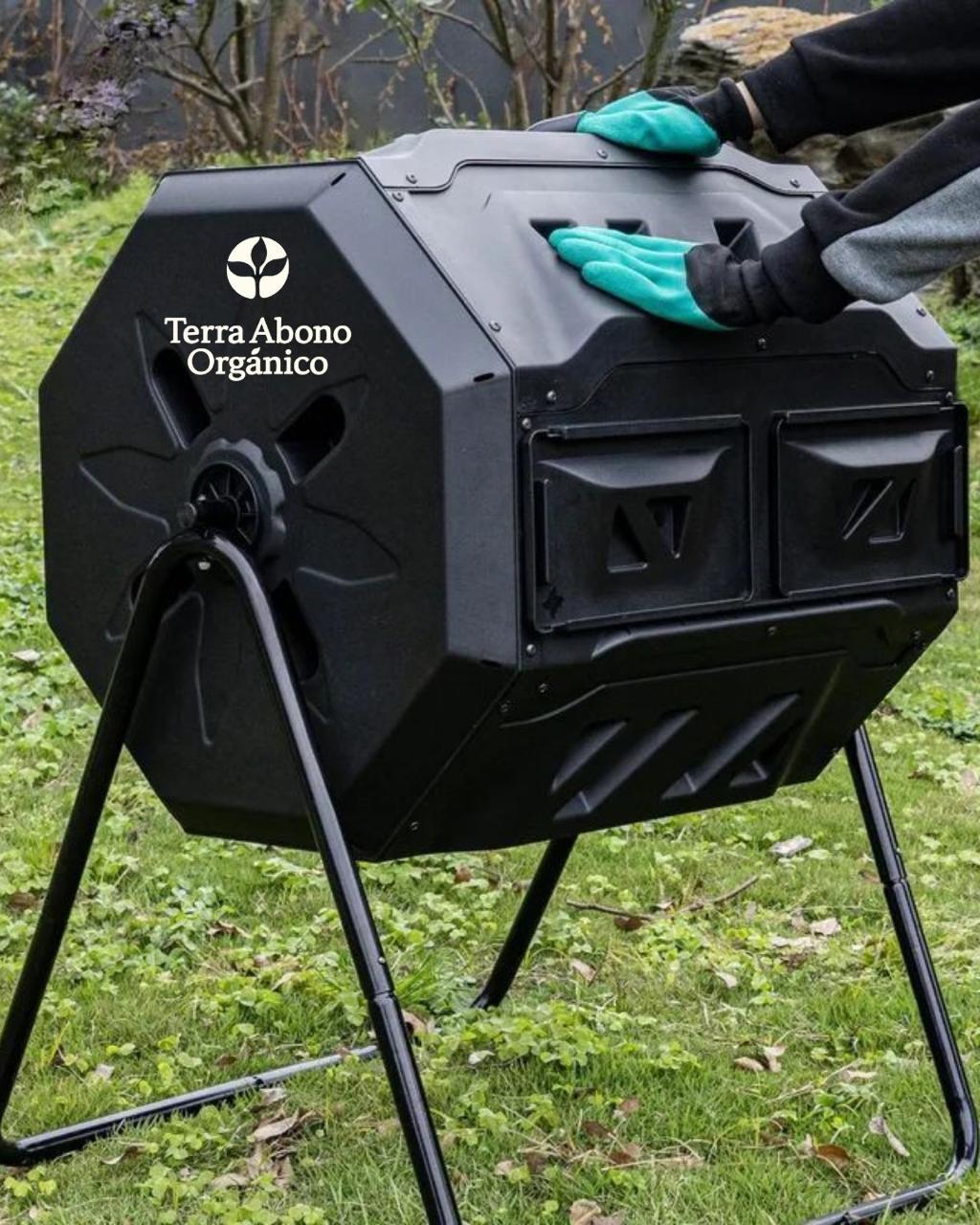 Compostera giratoria de plástico reciclado modelo KS-100 - Imagen 4